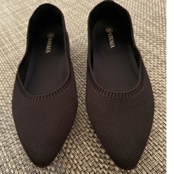 VIVAIA Aria Pointed-Toe Water Repellent Ballet Flats EU36/ US 5.5 Black Preppy - Picture 3 of 6